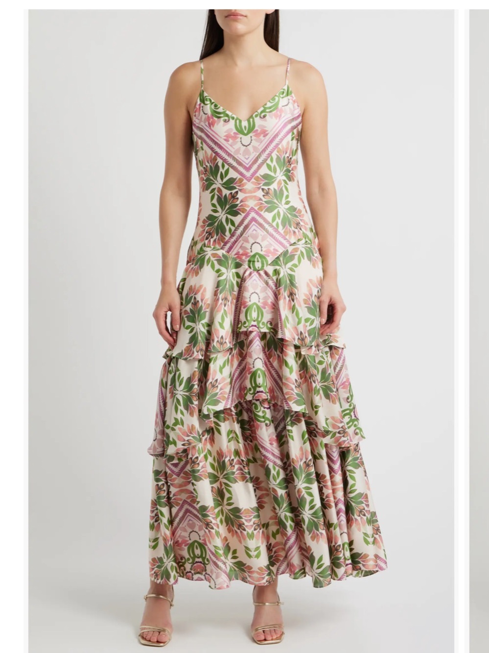 NWT✨Parker Print Tiered Sleeveless Maxi Dress
